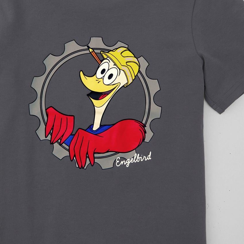 Shirts, Pullover & more: e.s. T-Shirt cotton stretch engelbird, children's + engelbird4/anthracite 2