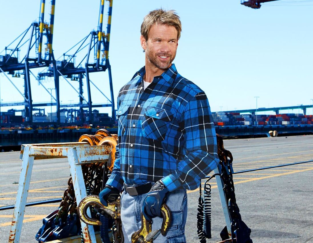 Överdelar: Bomullsskjorta Hannover, normal längd + kornblå/svart/vit 1