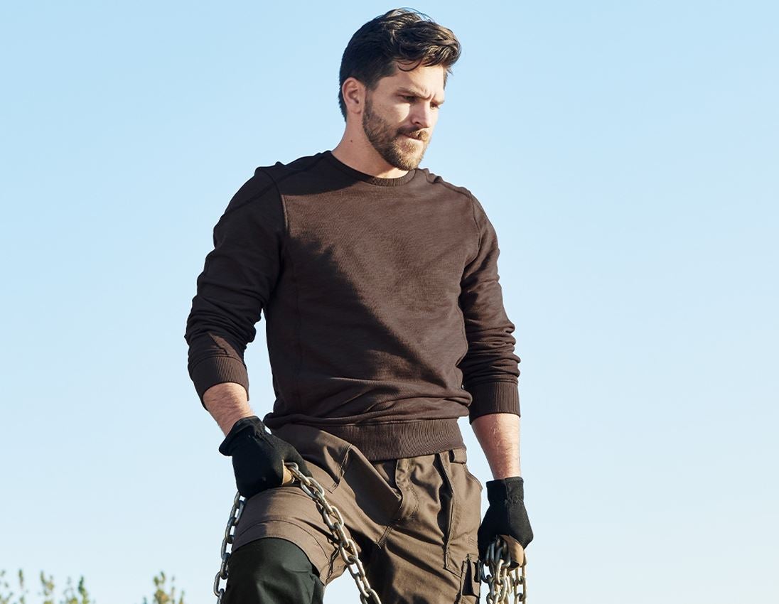 Teman: Sweatshirt cotton slub e.s.roughtough + bark