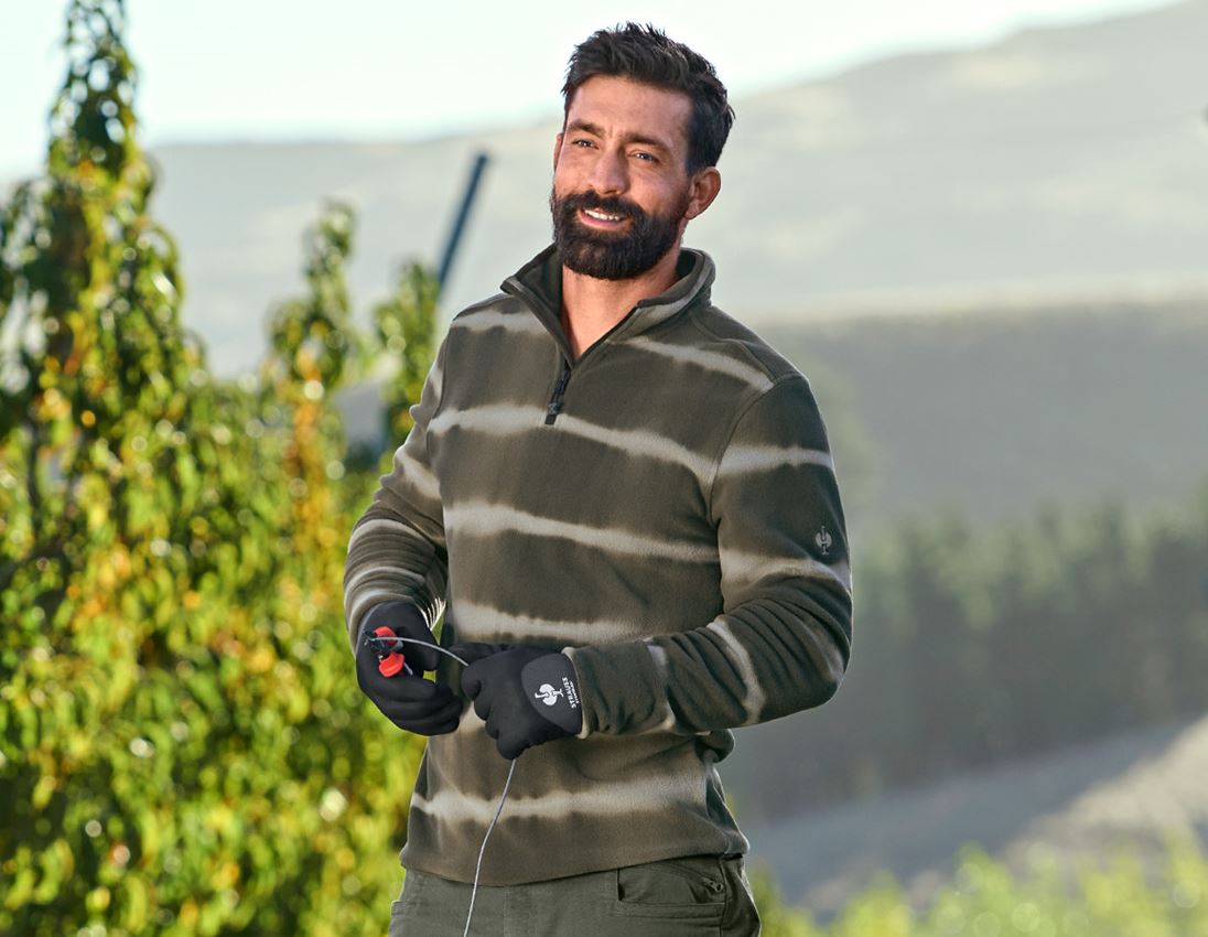 Shirts, Pullover & more: Fleece troyer tie-dye e.s.motion ten + disguisegreen/moorgreen