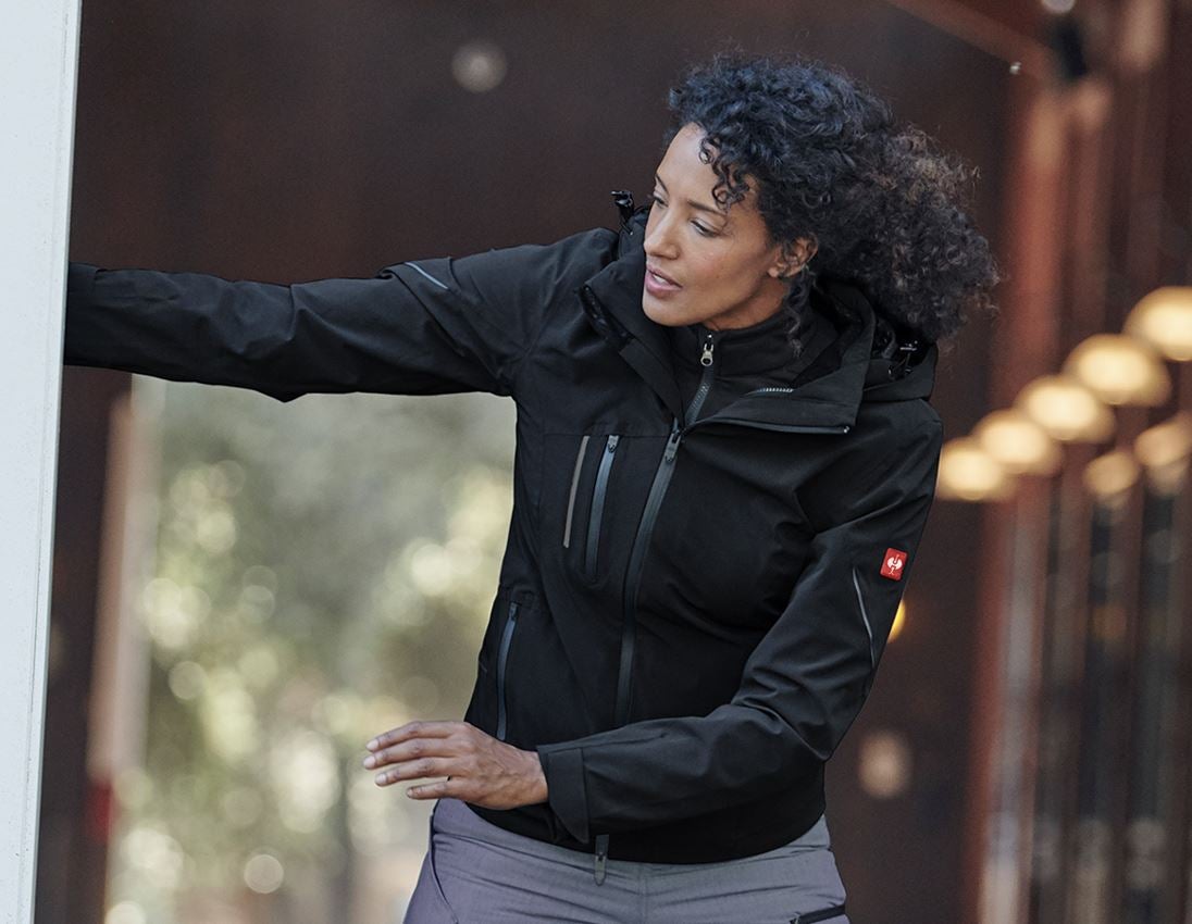 Work Jackets: 3 in 1 functional jacket e.s.vision, ladies' + black