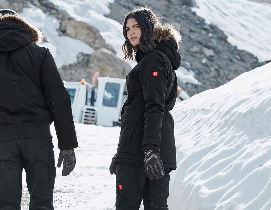 Work Jackets: Winter parka e.s.vision, ladies' + black 1