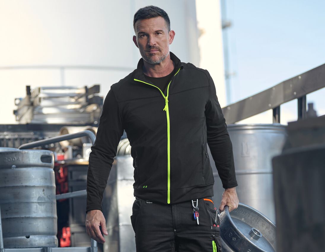 Gardening: FIBERTWIN® clima-pro jacket e.s.motion 2020 + black/high-vis yellow