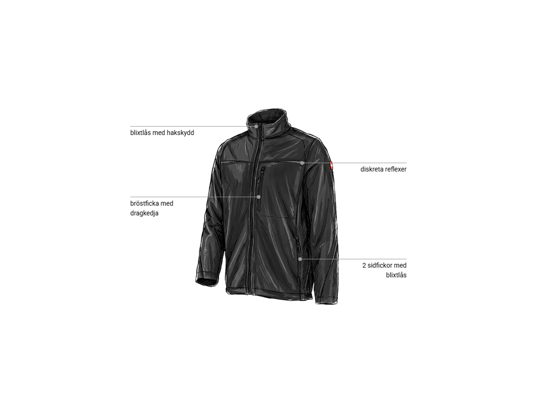 Biltekniker: Softshelljacka e.s.motion 2020 + svart 1