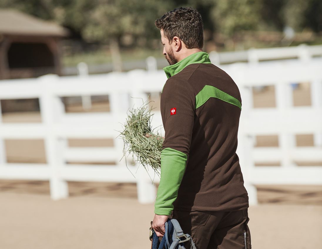 Work Jackets: Fleece jacket e.s.motion 2020 + chestnut/seagreen 1