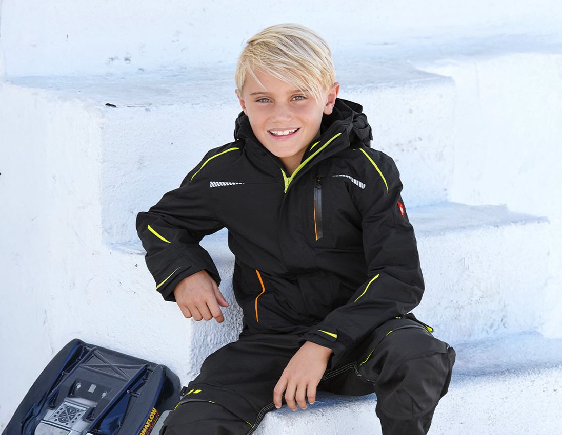 Jackor: 3 i 1 funktionsjacka e.s.motion 2020, barn + svart/varselgul/varselorange 1