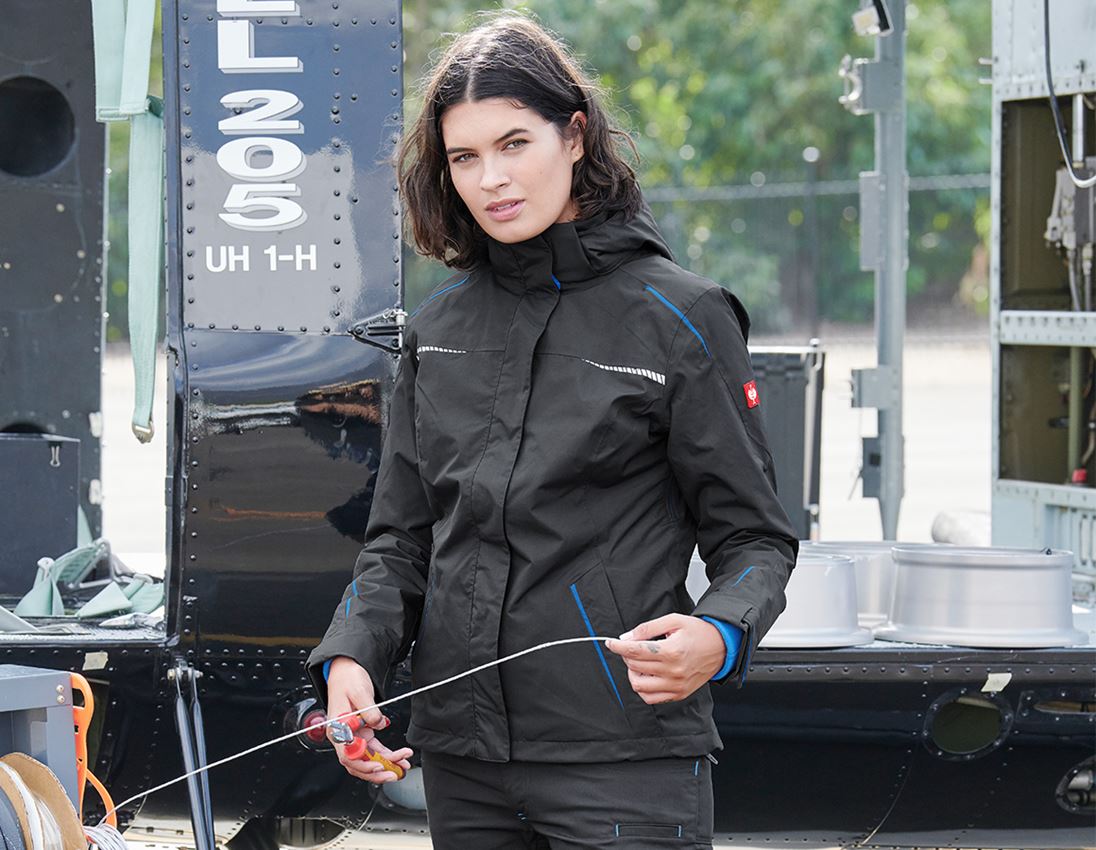 Work Jackets: 3 in 1 functional jacket e.s.motion 2020, ladies' + graphite/gentianblue