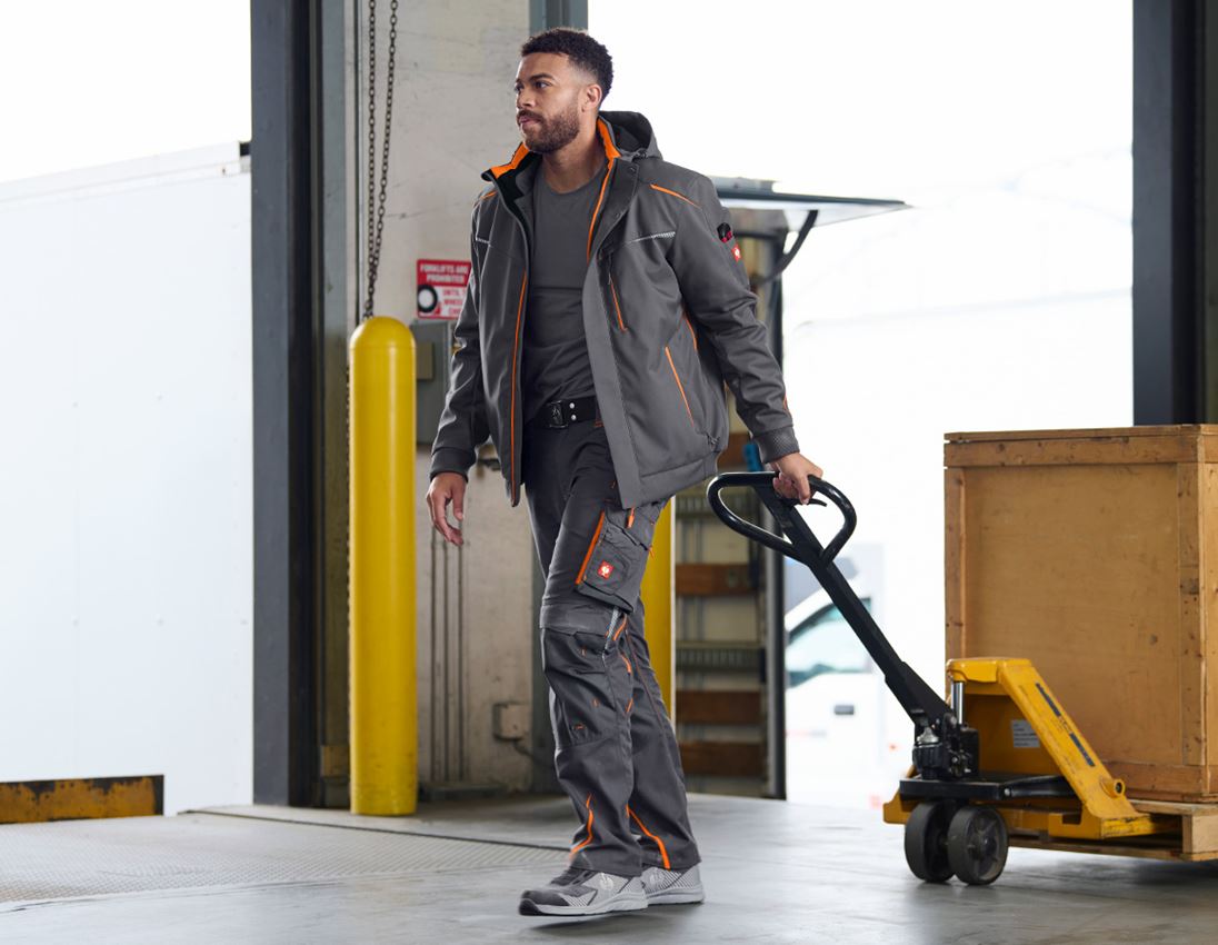 Arbetsjackor: Vinter softshelljacka e.s.motion 2020, herrar + antracit/varselorange 4