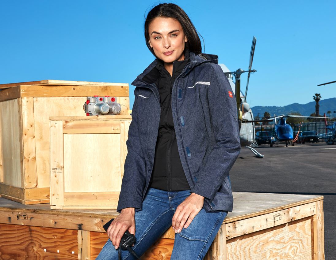 Work Jackets: Functional jacket e.s.motion denim, ladies' + indigo 1