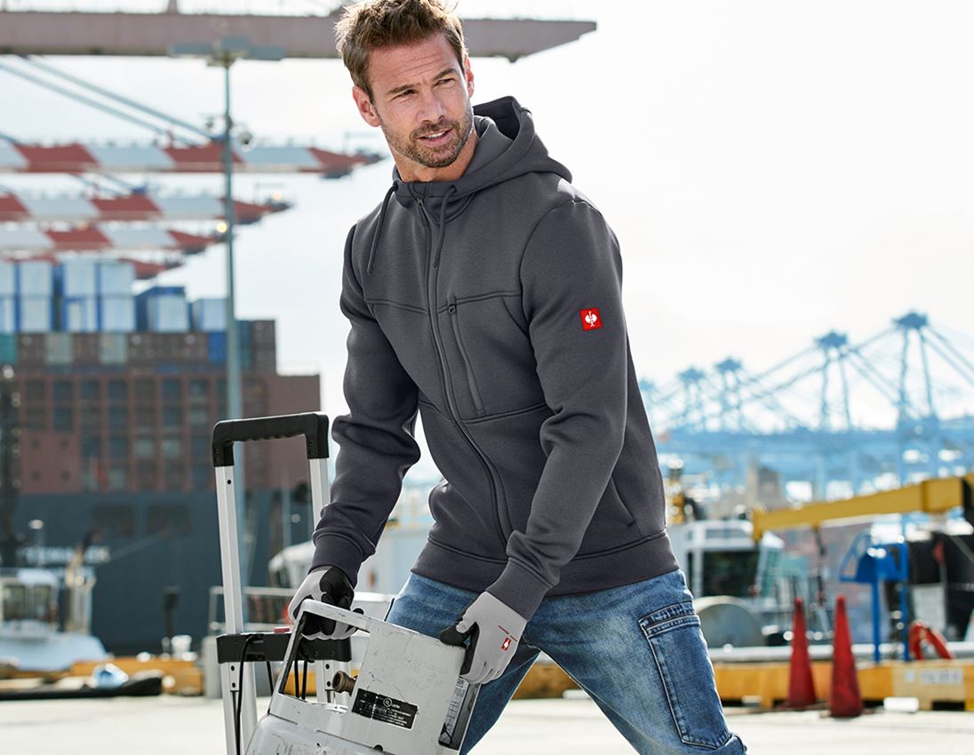 Cold: Hooded jacket climafoam e.s.dynashield + anthracite melange 1