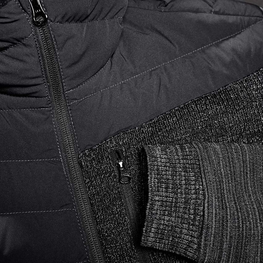 Arbetsjackor: Hybrid huvjacka kofta e.s.motion ten + oxidsvart melange 2