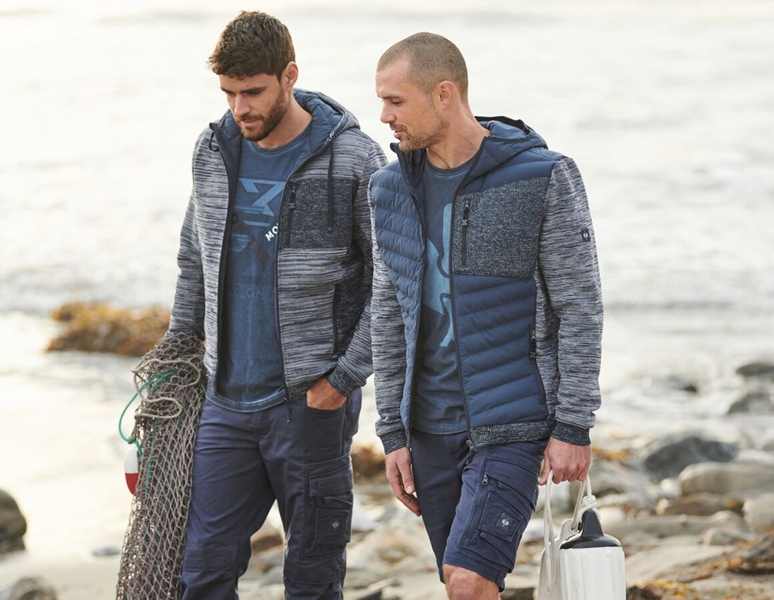 Arbetsjackor: Hybrid huvjacka kofta e.s.motion ten + skifferblå melange 2
