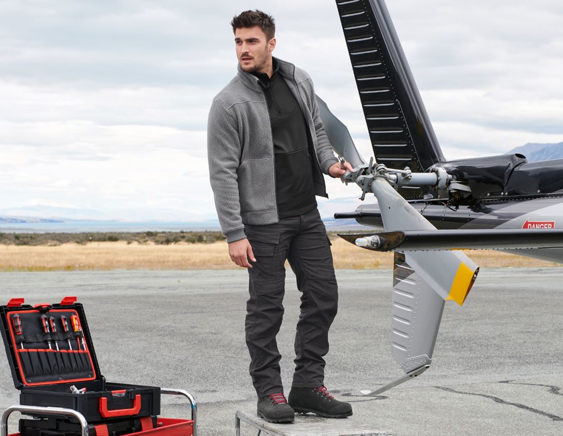 Work Jackets: Faux fur jacket e.s.vintage + pewter 1