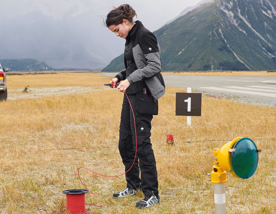 Arbetsjackor: Hybrid fleecejacka e.s.concrete, dam + svart/basaltgrå 1