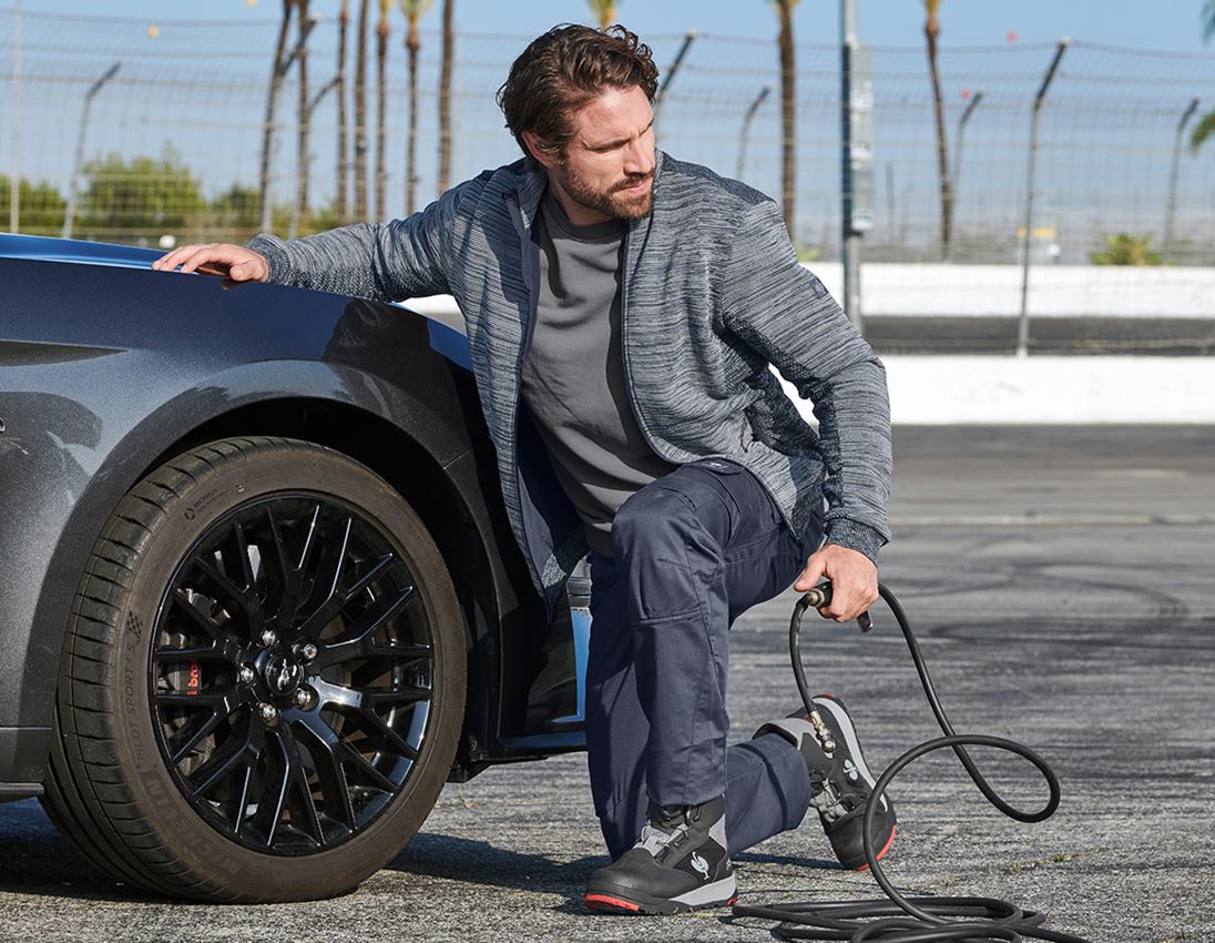 Work Jackets: Knitted jacket e.s.motion ten + slateblue 1