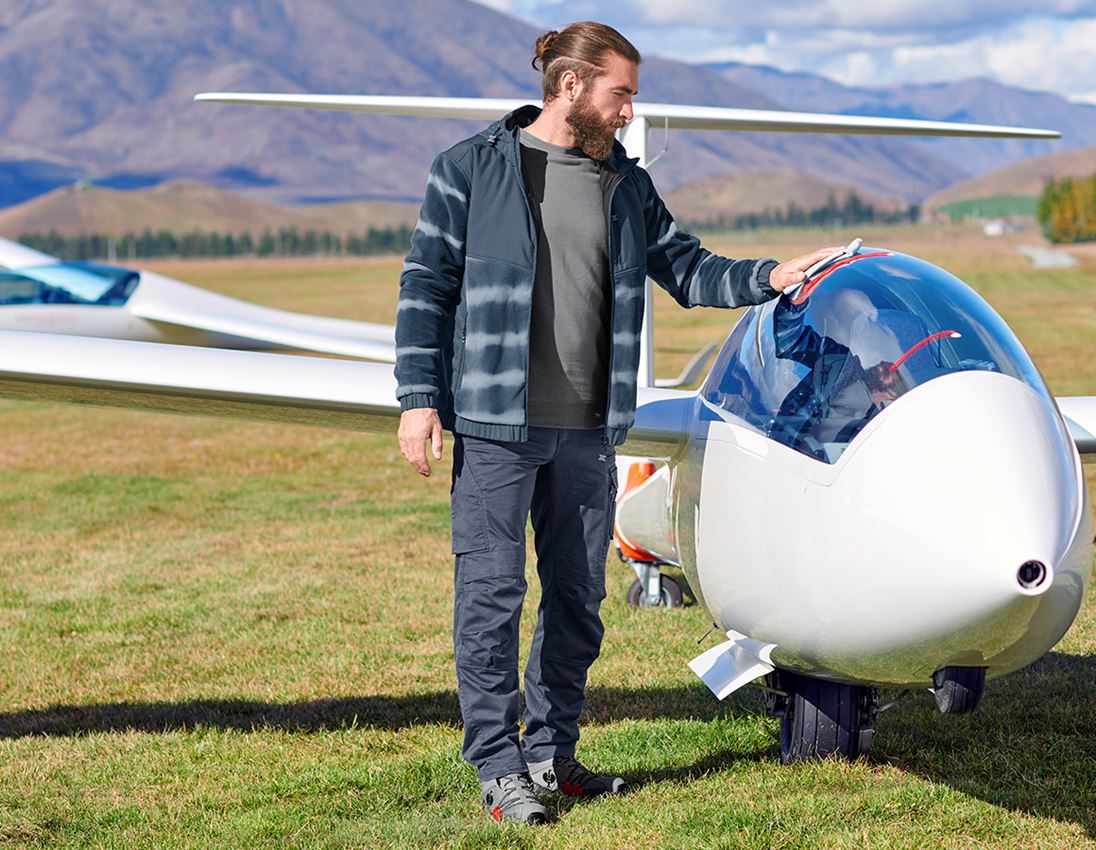 Topics: Hybrid fleece hoody jacket tie-dye e.s.motion ten + slateblue/smokeblue 1