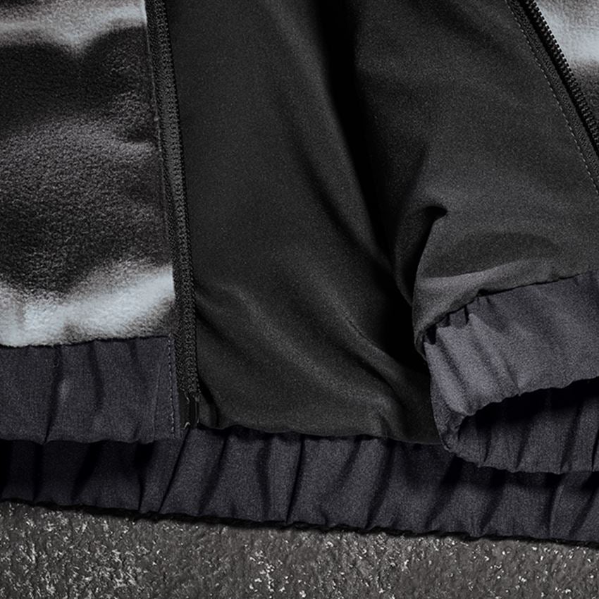 Arbetsjackor: Hybrid huvfleecejacka tie-dye e.s.motion ten,dam + oxidsvart/magnetgrå 2