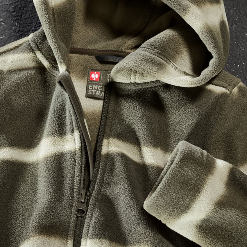 Topics: Fleece hoody jacket tie-dye e.s.motion ten, child. + disguisegreen/moorgreen 2