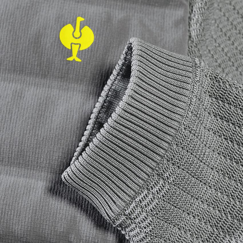 Work Jackets: Hybrid knitted jacket e.s.trail + basaltgrey/acid yellow 2