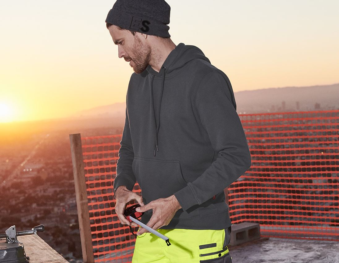 Clothing: SET: Softshell jacket e.s.motion 2020 + hoody + anthracite/high-vis orange