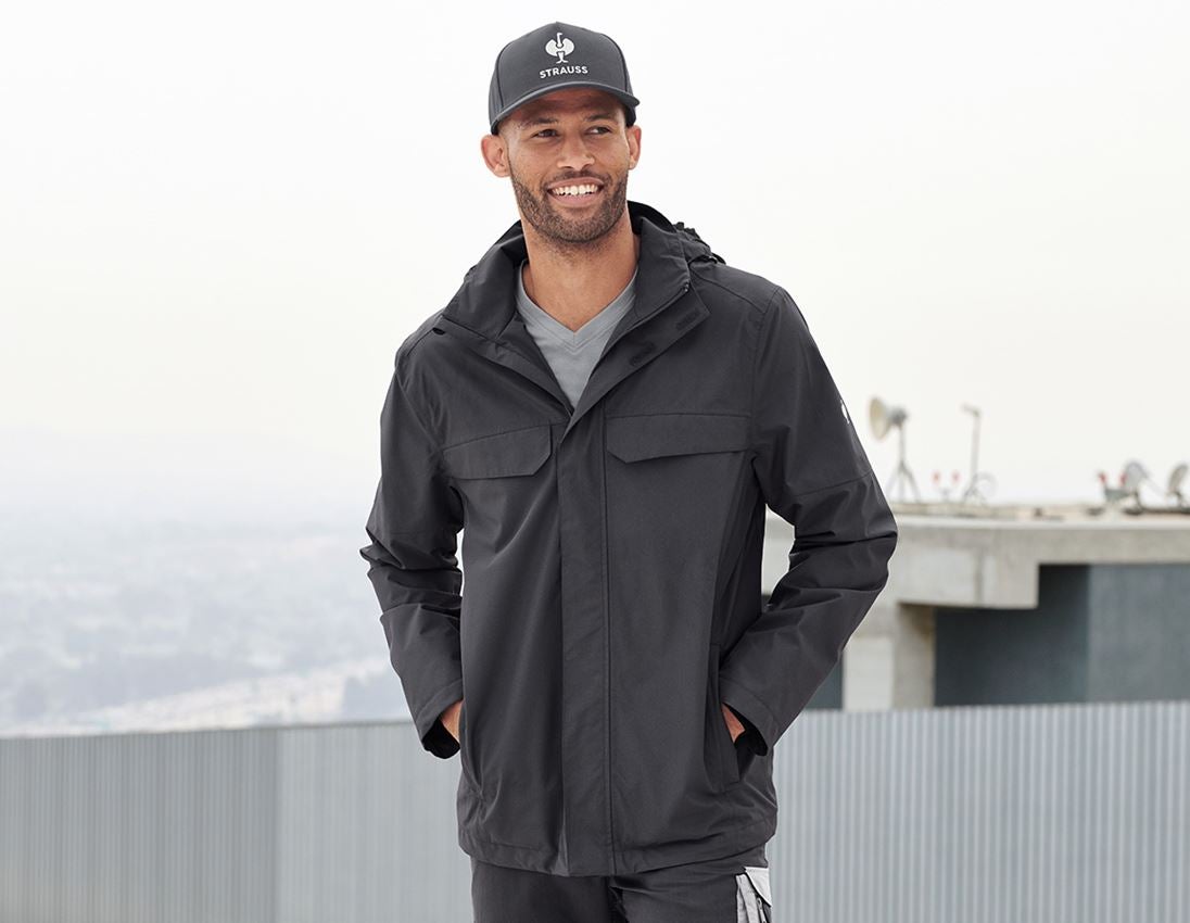 Clothing: SET: Rain jacket + Functional-troyer e.s.concrete + anthracite 1