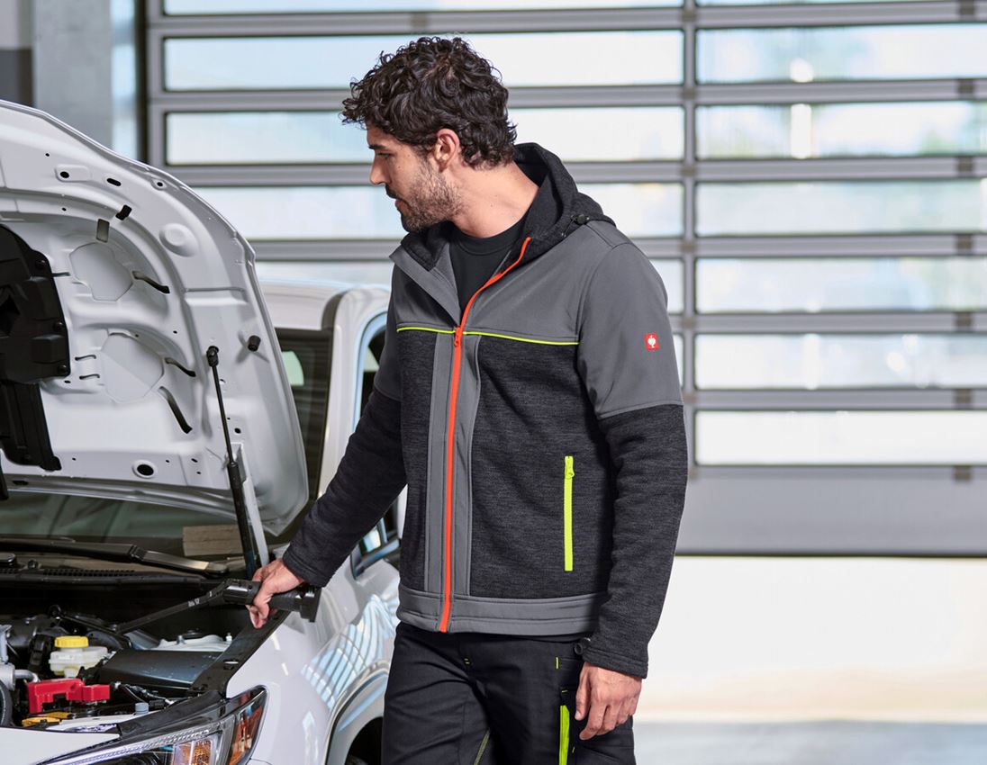 Work Jackets: e.s. Hybrid jacket + anthracite/black/high-vis orange/high-vis yellow