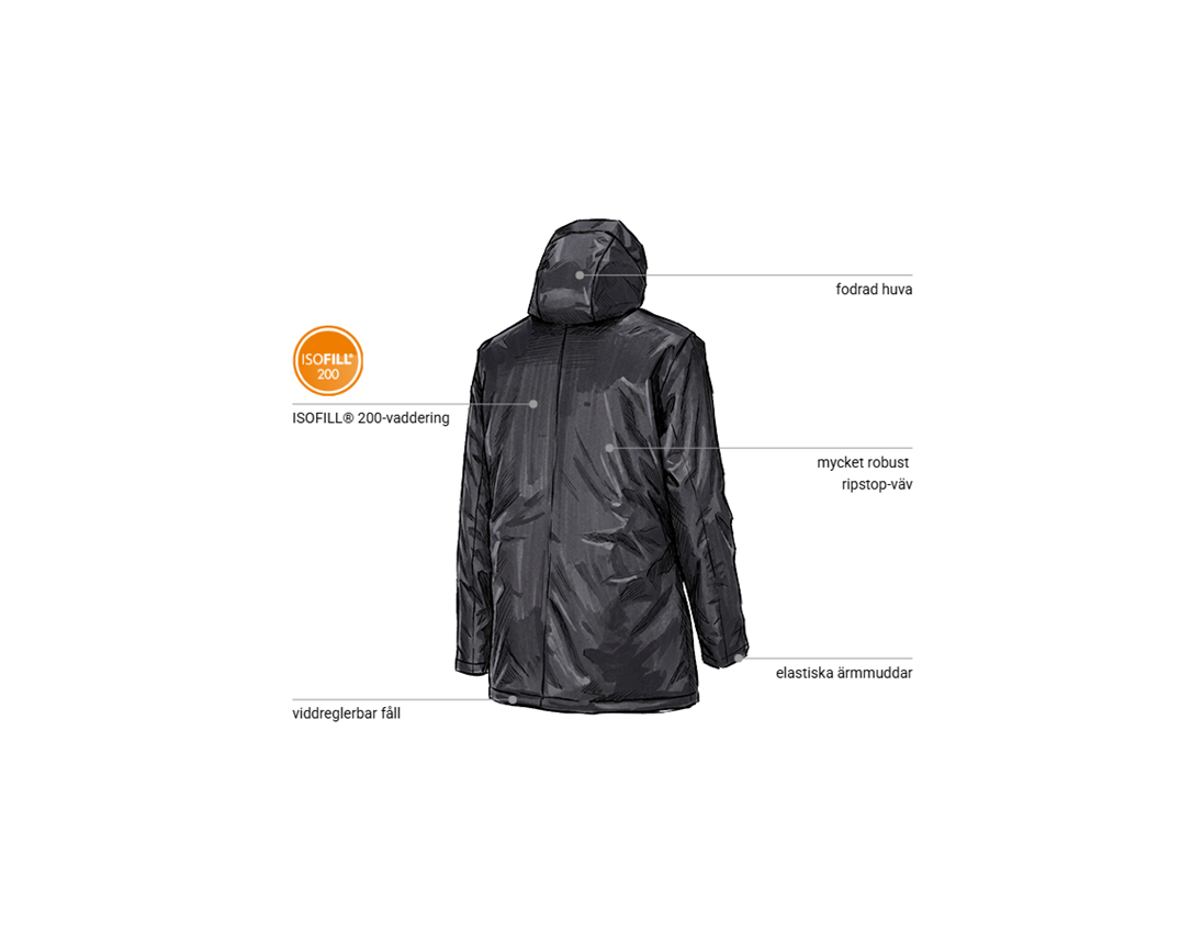 Arbetsjackor: Vinterparkas e.s.line.nordic + svart 2
