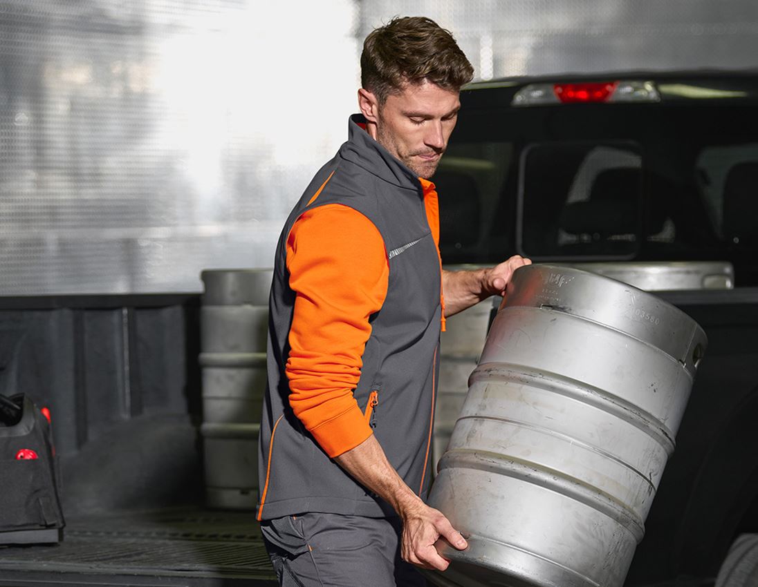 Kläder: Softshellväst e.s.motion 2020 + antracit/varselorange 1