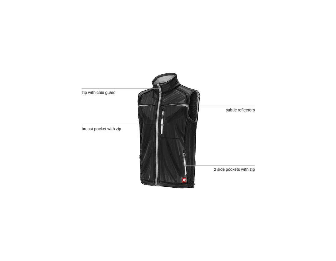 Automotive mechatronics technicians: Softshell bodywarmer e.s.motion 2020 + black/platinum 1