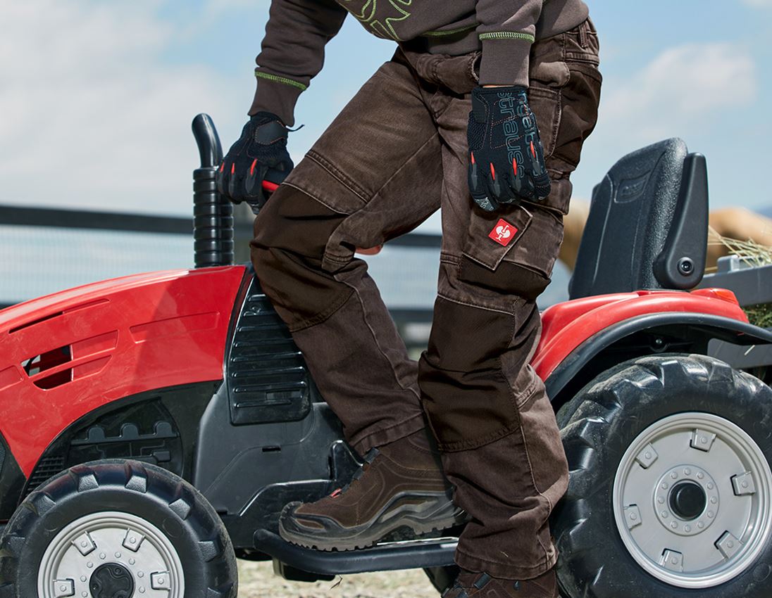 Byxor: Jeans e.s.motion denim, barn + kastanj
