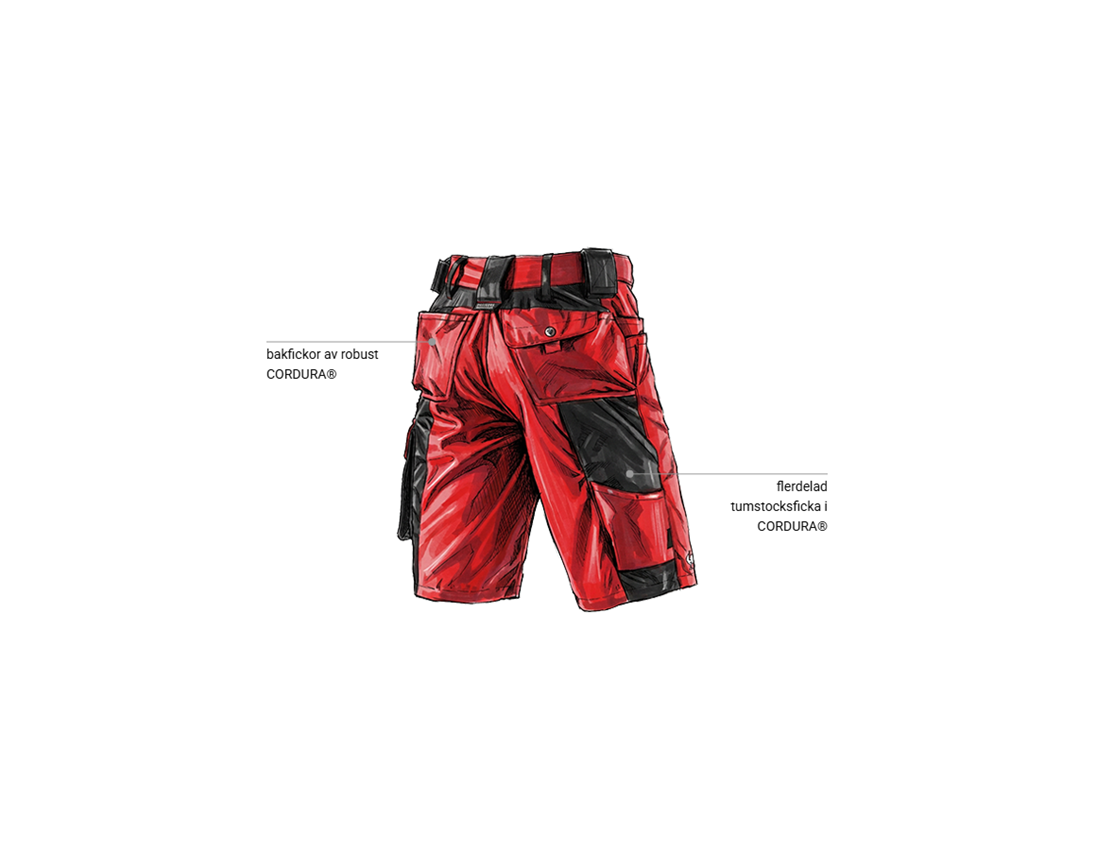 Teman: Shorts e.s.motion + röd/svart 2