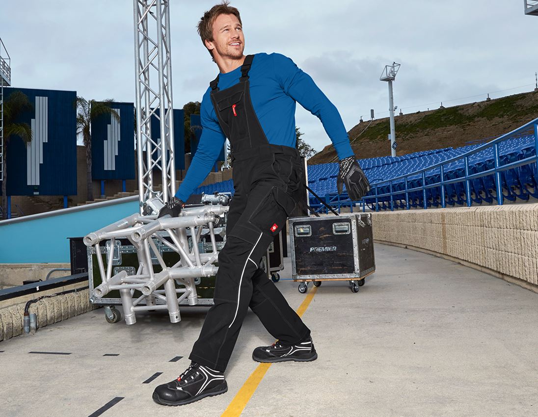 Work Trousers: Functional bib & brace e.s.dynashield + black 1