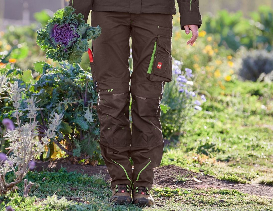 Work Trousers: Ladies' trousers e.s.motion 2020 winter + chestnut/seagreen
