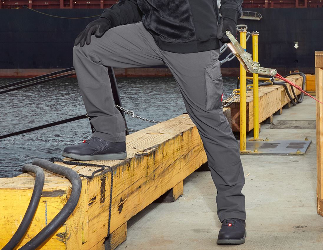 Work Trousers: Functional cargo trousers e.s.dynashield solid + anthracite