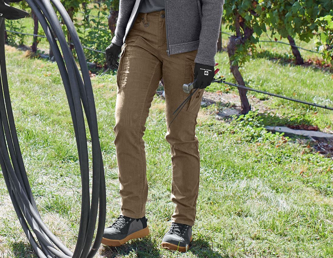 Work Trousers: Cargo trousers e.s.vintage, ladies' + sepia 1