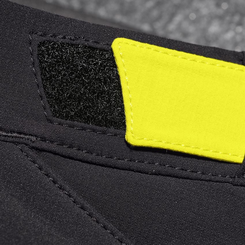 Shorts: Funktionsshort e.s.trail, barn + svart/acidgul 2