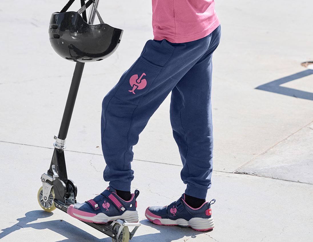 Accessoarer: Sweat pants light e.s.trail, barn + djupblå/tararosa 1