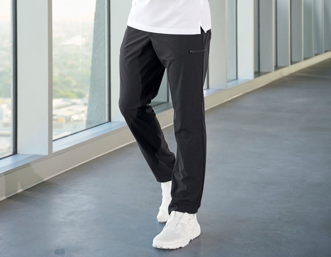 Topics: 5-pocket work trousers Chino e.s.work&travel + black