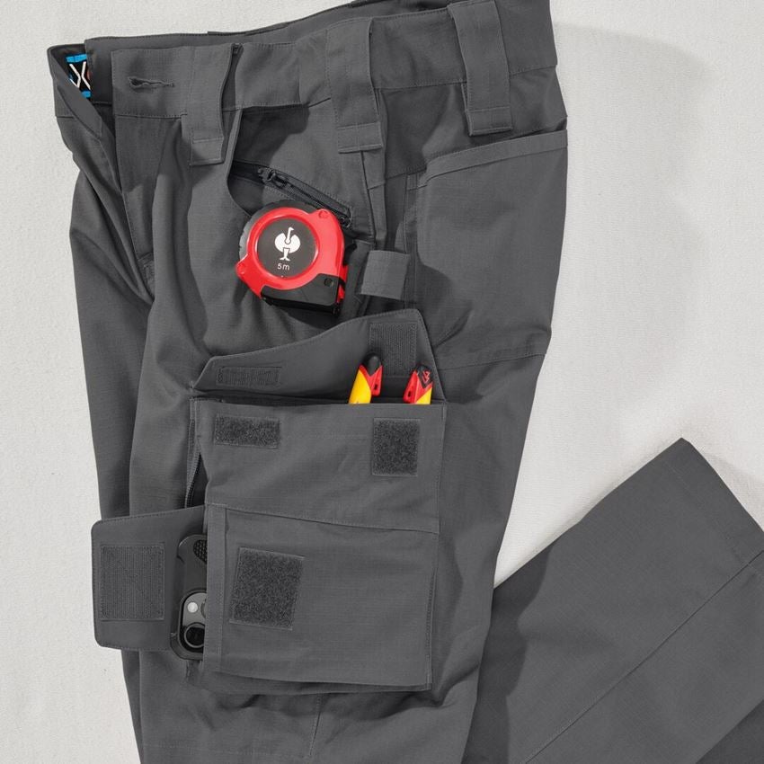 Work Trousers: Trousers e.s.e:pic ripstop, ladies' + carbongrey 2