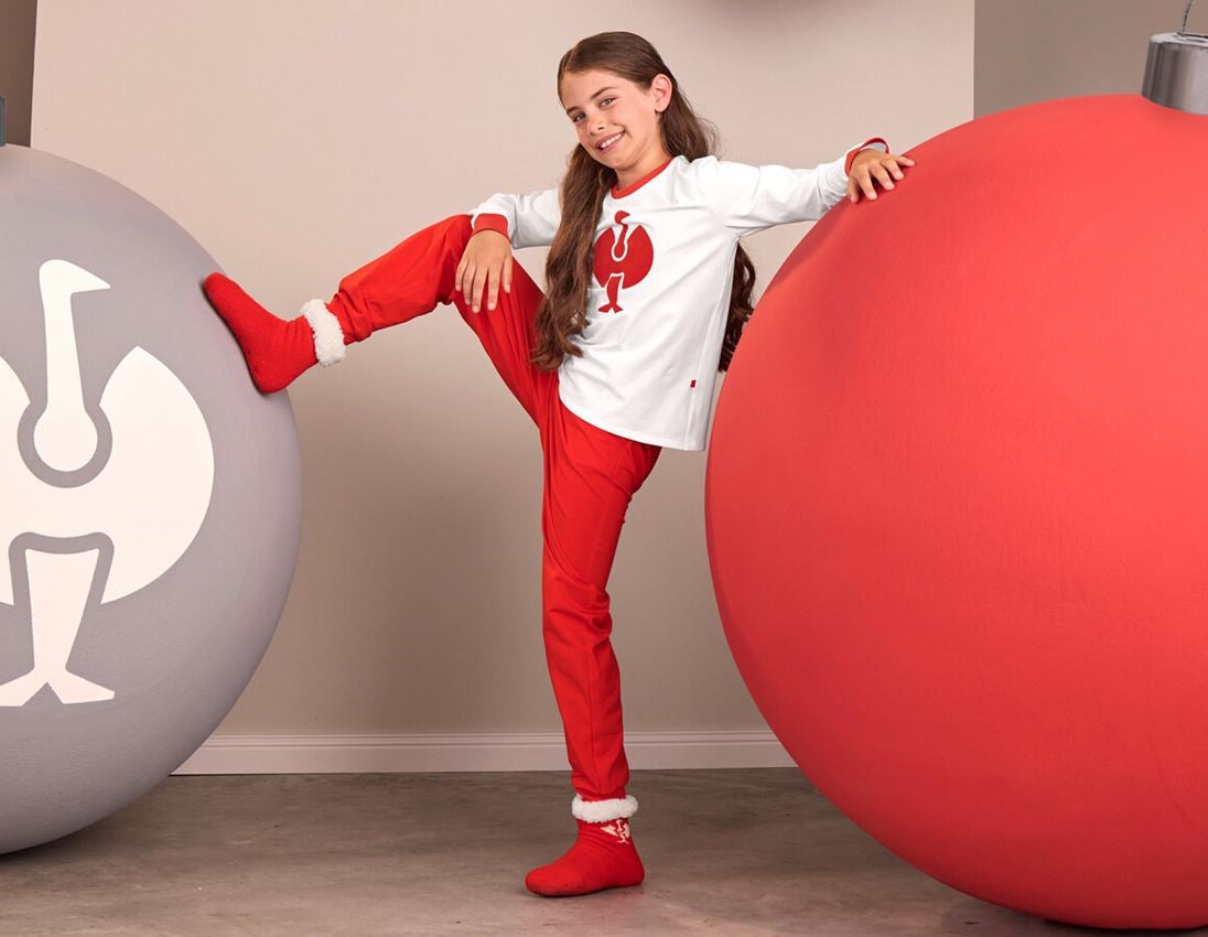 Accessories: e.s. Pyjama trousers cotton stretch, children’s + straussred 1