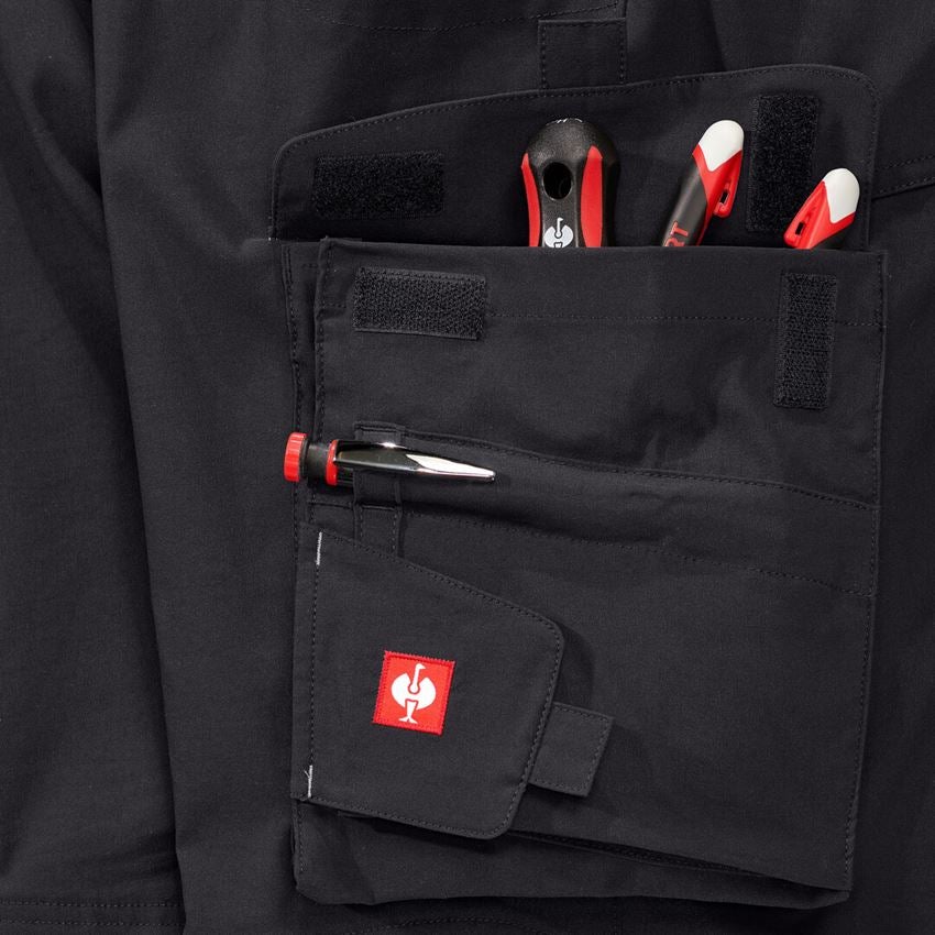 Work Trousers: Stretch trousers e.s.line.core + black/platinum 2