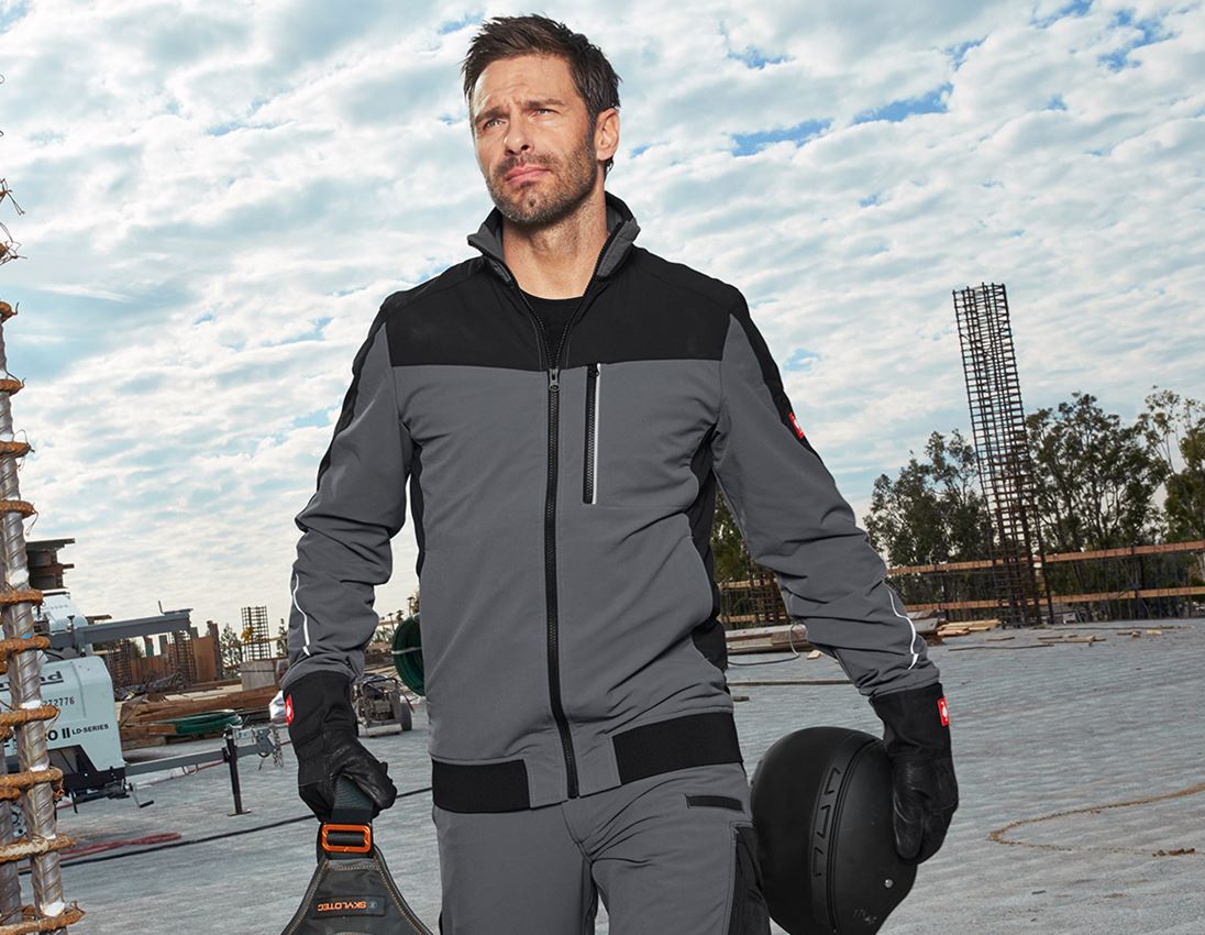 Work Jackets: Functional jacket e.s.dynashield + cement/black