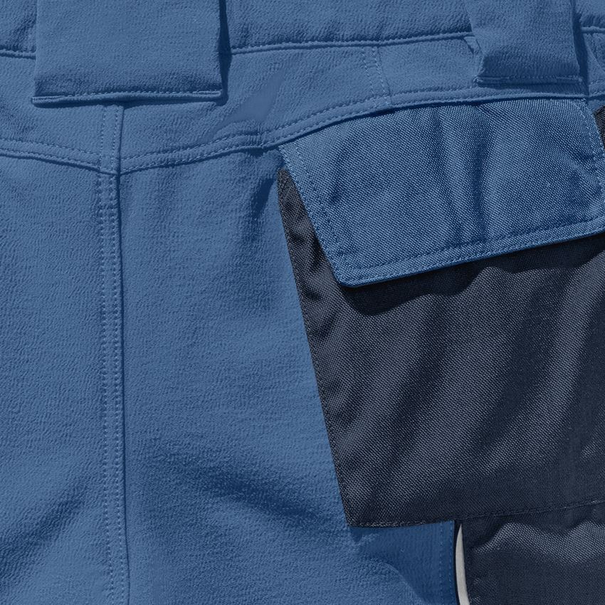 Work Trousers: Functional short e.s.dynashield, ladies' + cobalt/pacific 2