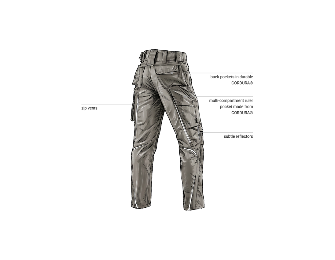 Clothing: Trousers e.s.motion 2020 + stone/plaster 2