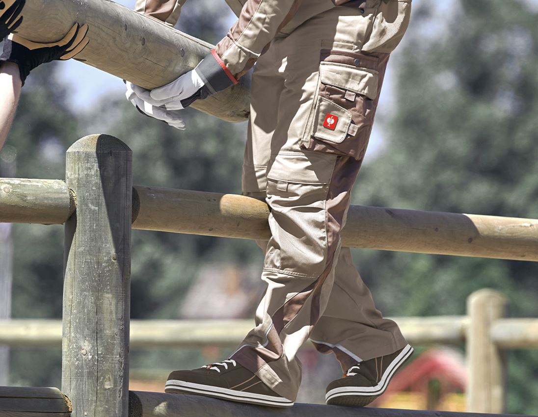 Work Trousers: Trousers e.s.motion + clay/peat