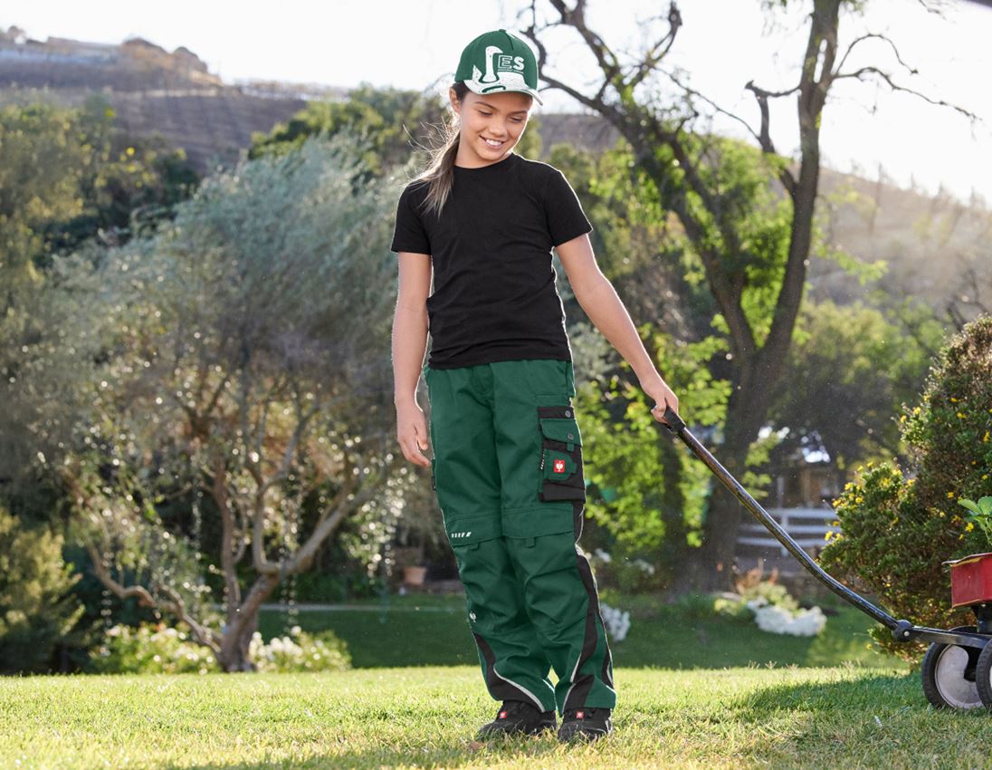 Trousers: Children's trousers e.s.motion + green/black 2