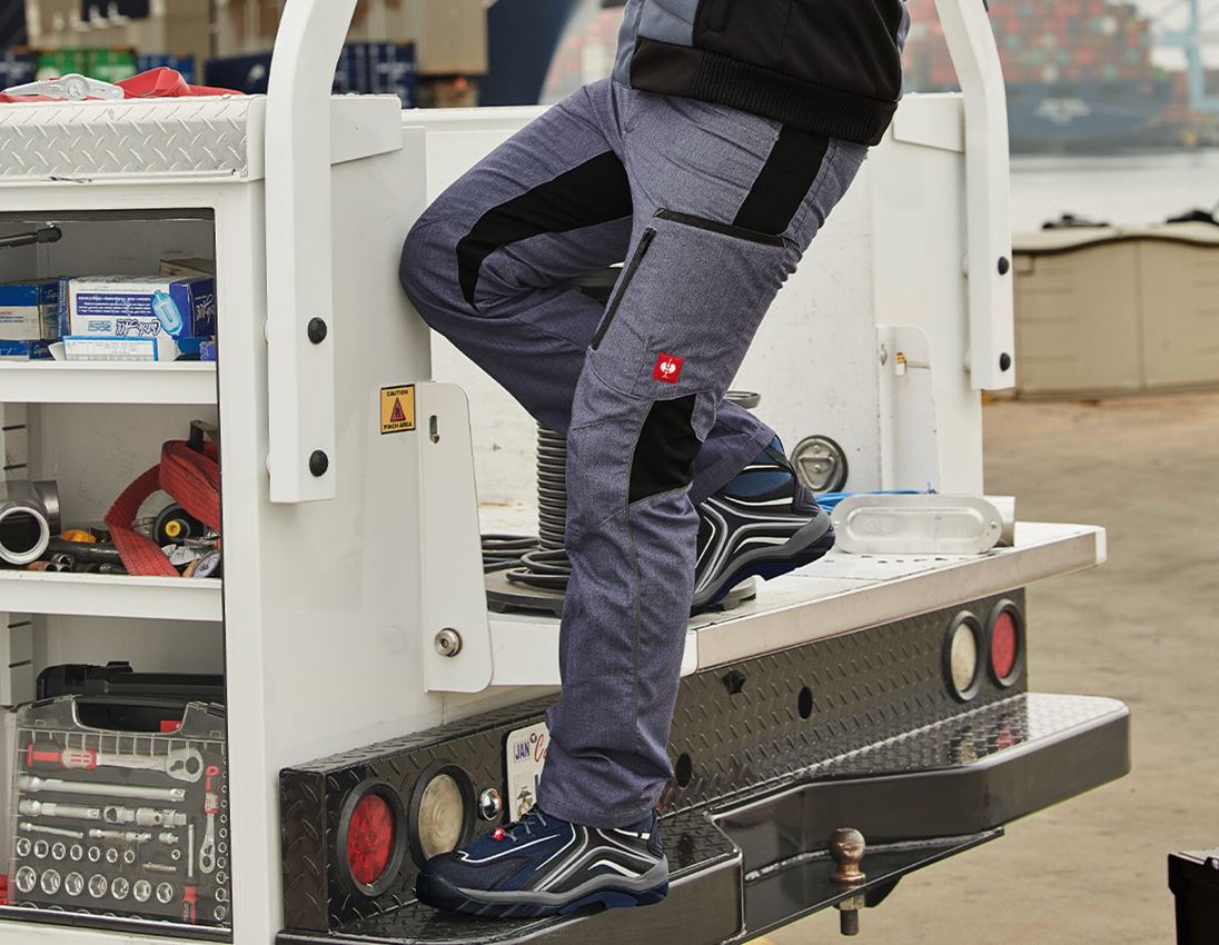 Topics: Trousers e.s.vision, men's + pacific melange/black 1