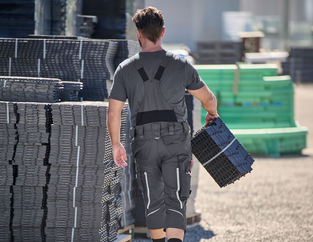Work Trousers: 3/4 bib & brace e.s.motion 2020 + anthracite/platinum 2