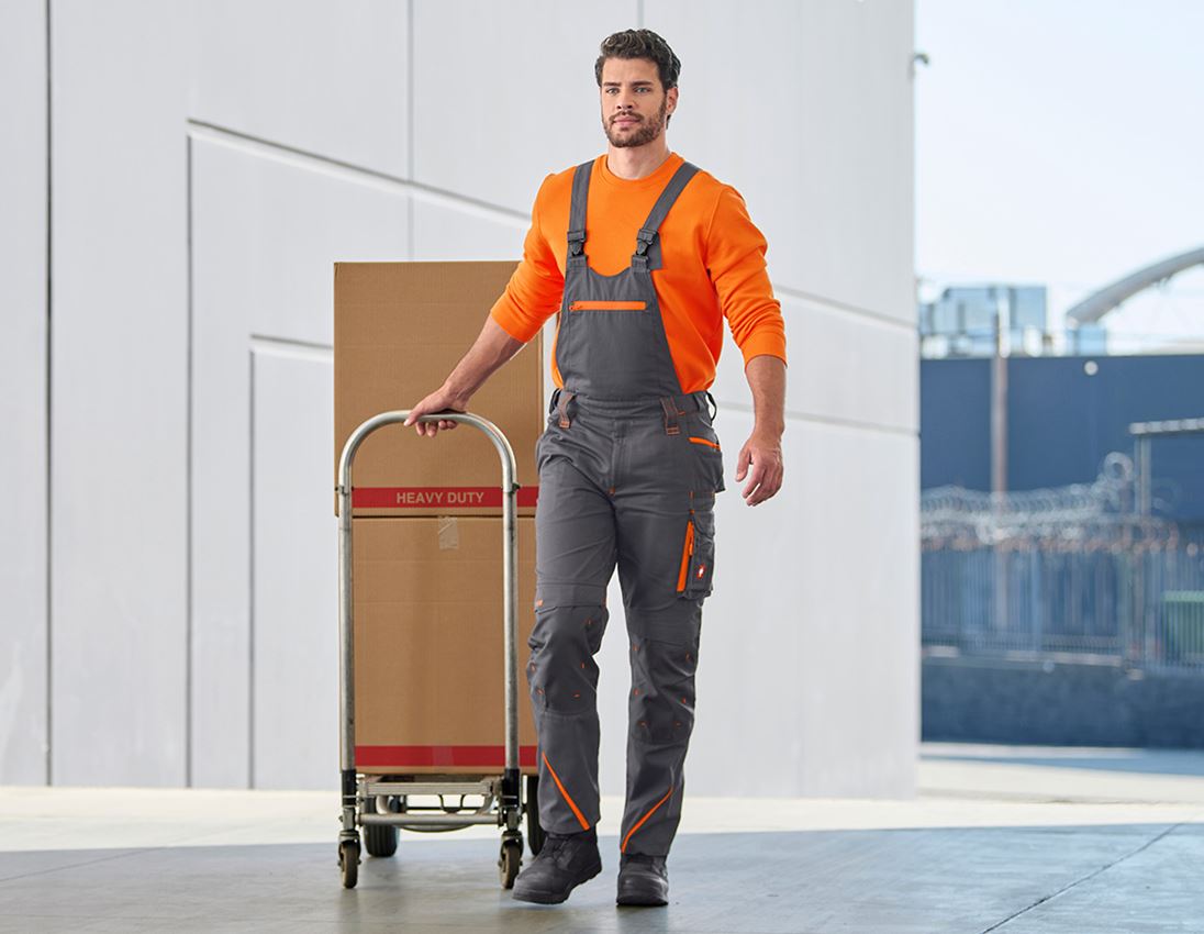 Kläder: Hängselbyxa e.s.motion 2020 + antracit/varselorange