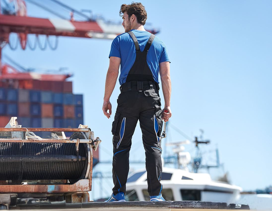 Work Trousers: Bib & brace e.s.motion 2020 + graphite/gentianblue 4